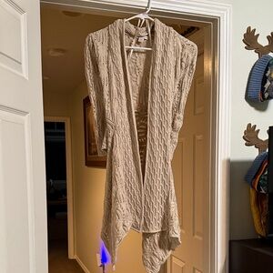 Coldwater Creek Cream Open-Front Cardigan